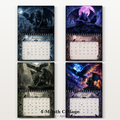Gargoyles and Ravens Wall Calendar 2027