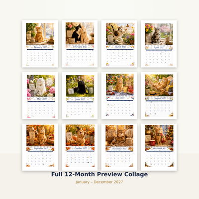 Cats of Joy Wall Calendar 2027