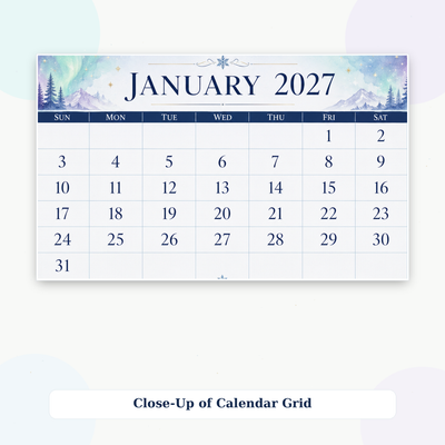 Aurora Borealis Wall Calendar 2027