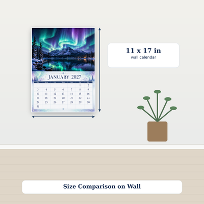 Aurora Borealis Wall Calendar 2027