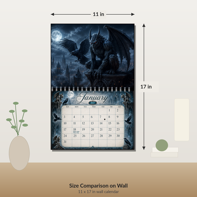 Gargoyles and Ravens Wall Calendar 2027