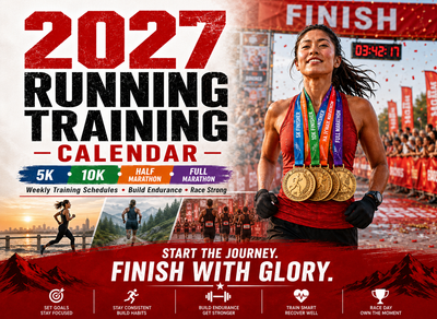 2027 Running Training Calendar — 5K, 10K, Half & Full Marathon Training Guide