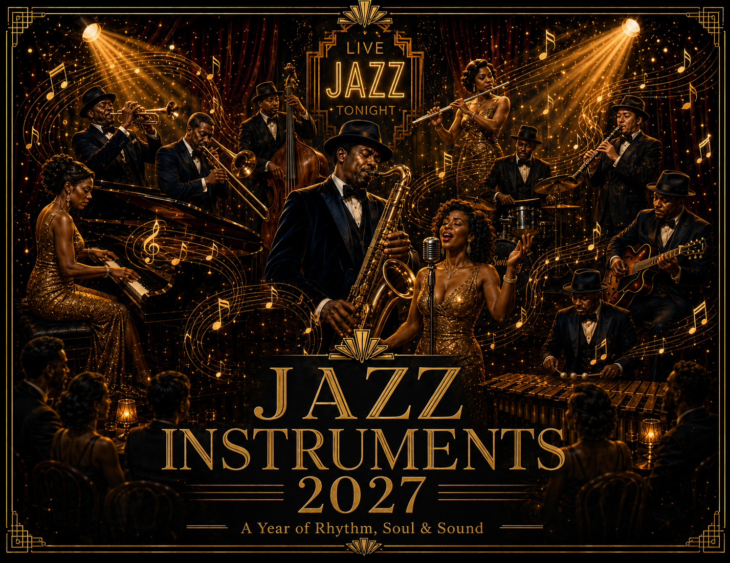 Jazz Instruments 2027 Wall Calendar — A Year of Rhythm, Soul & Sound