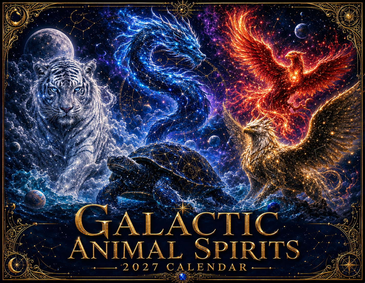 Galactic Animal Spirits 2027 Wall Calendar