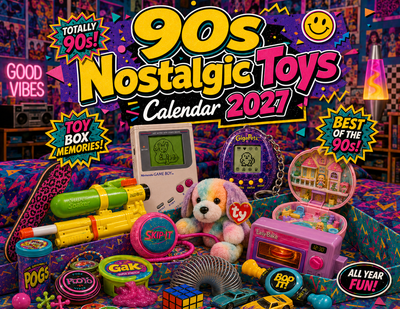 90s Nostalgic Toys Wall Calendar 2027