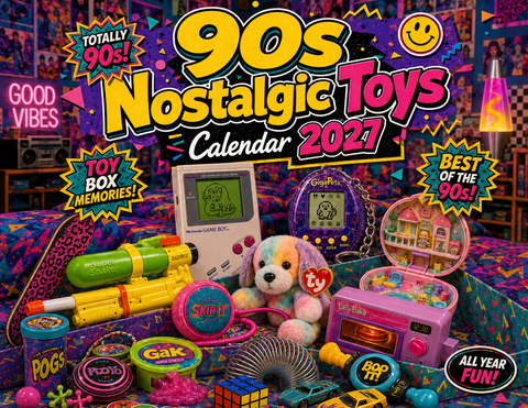 90s Nostalgic Toys Wall Calendar 2027