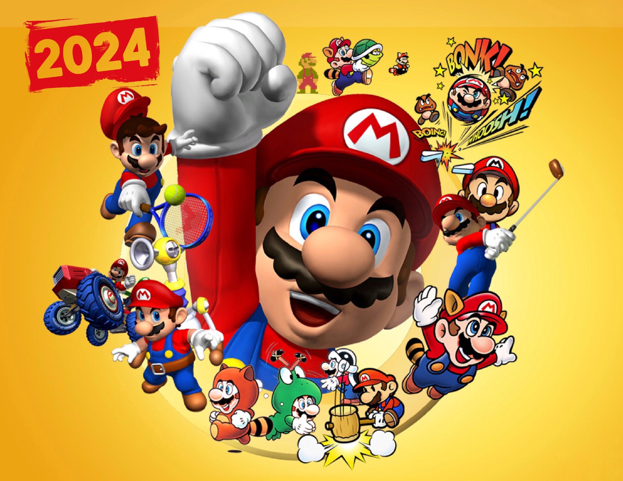 Super Mario Bros 2024 wall Calendar