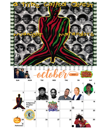 90's Hip-Hop Wall Calendar 2027 shown in home lifestyle setting — 2027 themed wall calendar by Jays Calendars