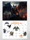 Gargoyles and Ravens 2025 Wall Calendar