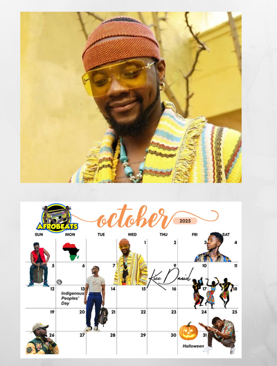 Afrobeats 2025 wall calendar