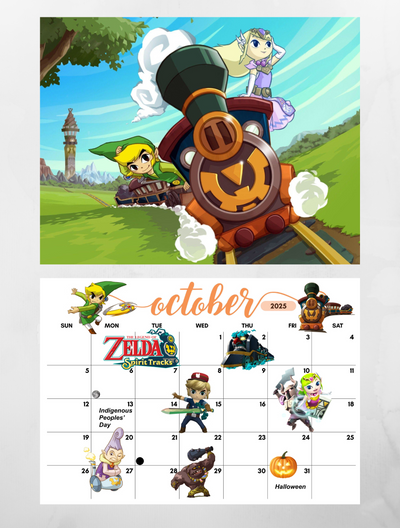 Zelda Wall Calendar 2025