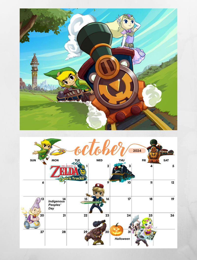 Zelda Wall Calendar 2024 Jays Calendars