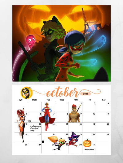 Miraculous: Tales of a Ladybug Wall Calendar 2025