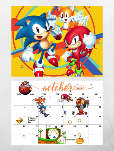 Sonic The Hedgehog 2024 Calendar