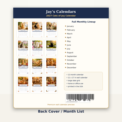 Cats of Joy Wall Calendar 2027