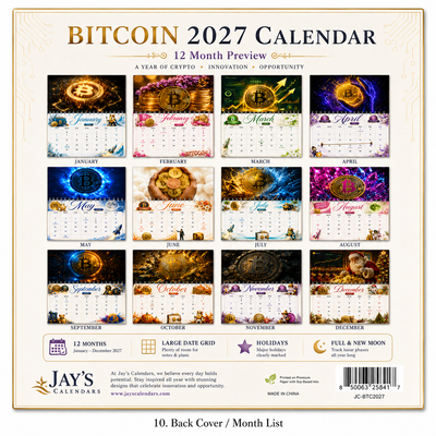 Bitcoin Is King Wall Calendar 2027