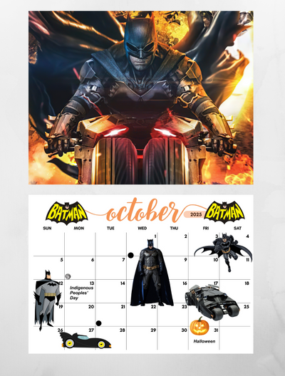 Justice league wall calendar 2025