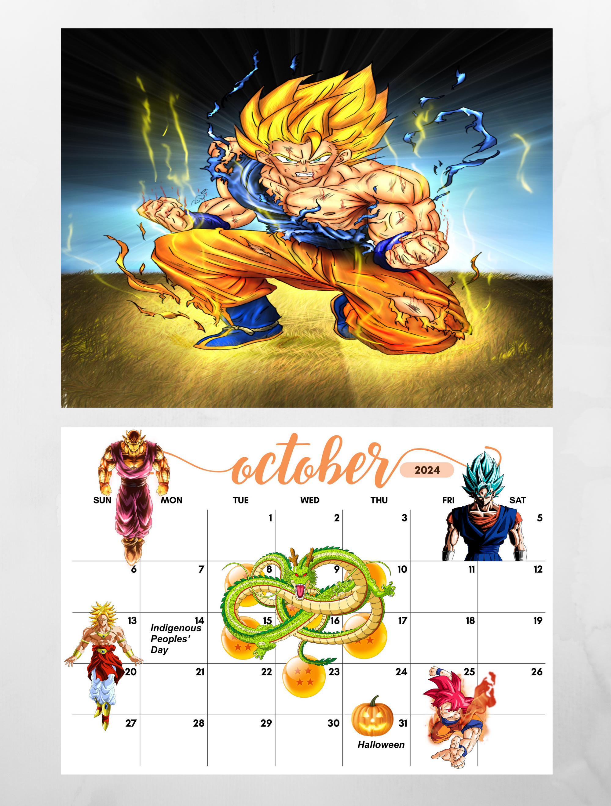 Dragonball Super 2024 Wall Calendar - Jays Calendars
