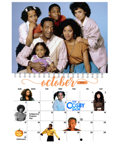 Black 90s TV Shows Wall Calendar 2027 shown in home lifestyle setting — 2027 themed wall calendar by Jays Calendars