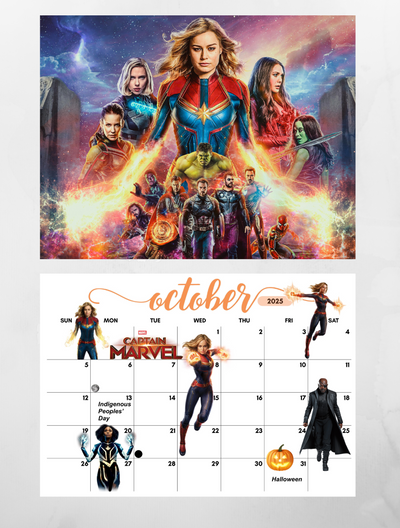 Avengers Endgame Wall Calendar 2025