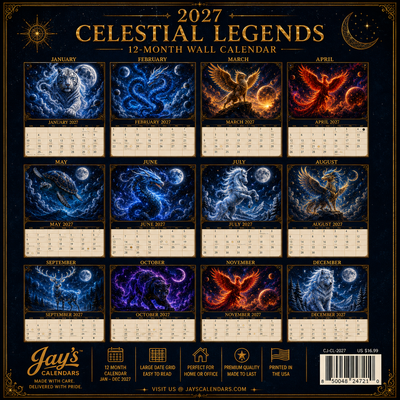 Galactic Animal Spirits 2027 Wall Calendar
