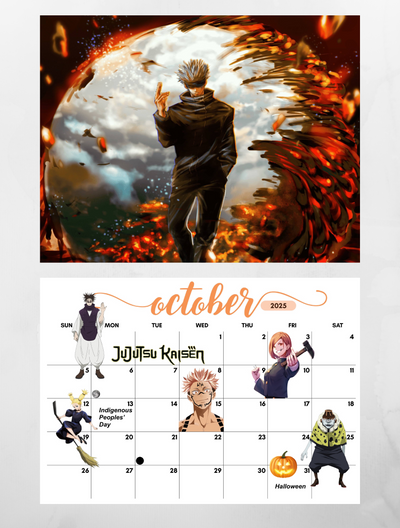 Jujutsu Kaisen 2025 Wall Calendar