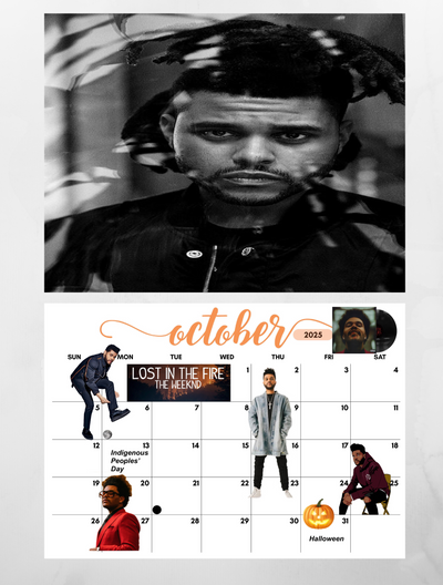 The Weeknd Wall Calendar 2025