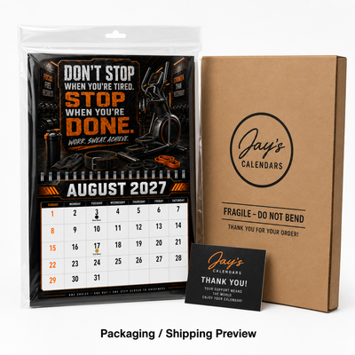 Gym Motivation 2027 Wall Calendar — 12 Months of Discipline, Strength & Results