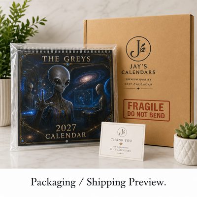 Alien Races Calendar 2027 — 12 Cosmic Civilizations | 11x17 Spiral-Bound Wall Calendar