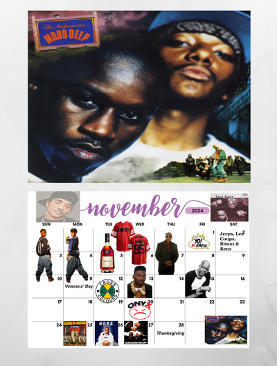 90’s Hip-Hop Wall Calendar 2024