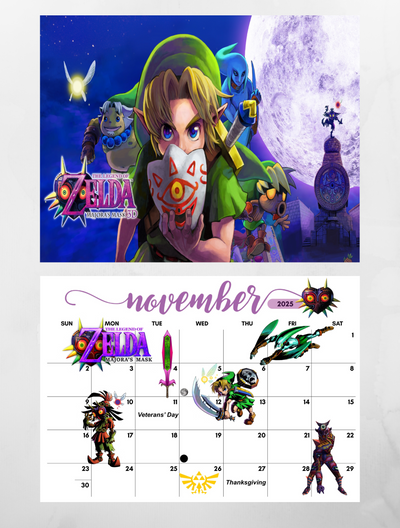 Zelda Wall Calendar 2025