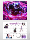 Demon Slayer 2025 Wall Calendar