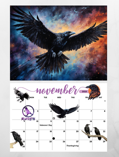 Gargoyles and Ravens 2025 Wall Calendar