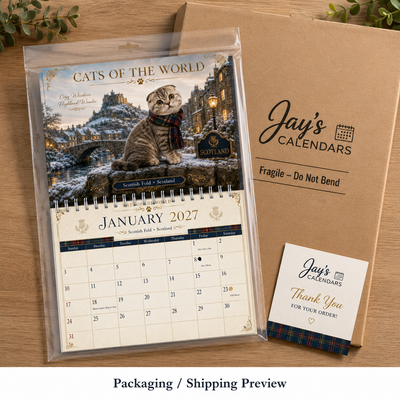 Cats of the World Wall Calendar 2027