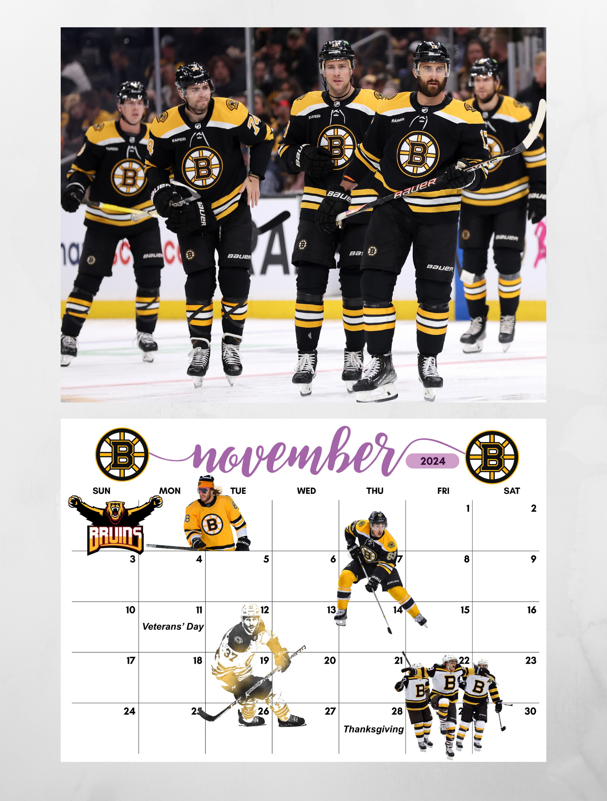 Boston Bruins 2024 Box Calendar