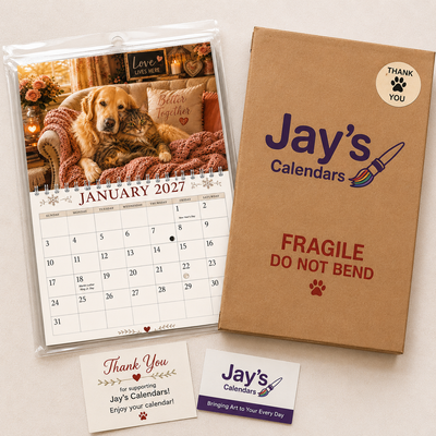 Cozy Companions Wall Calendar 2027 – Dogs & Cats