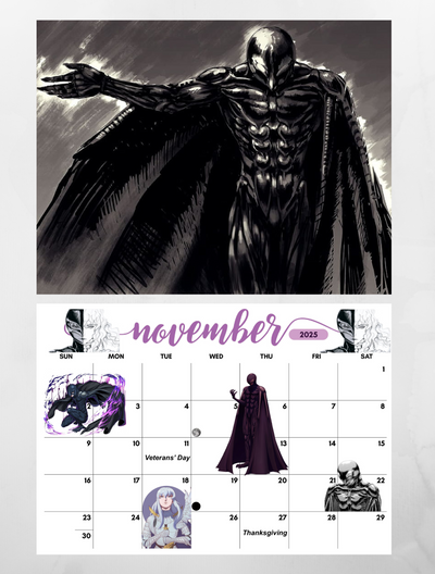 Berserk 2025 Wall Calendar