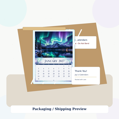 Aurora Borealis Wall Calendar 2027
