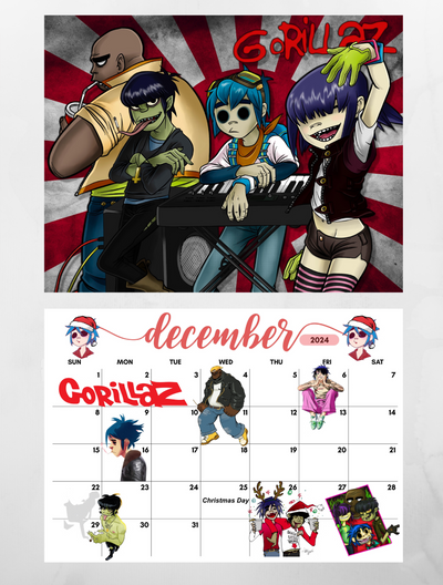 Gorillaz 2024 Wall Calendar