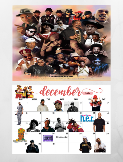 90’s Hip-Hop Wall Calendar 2024