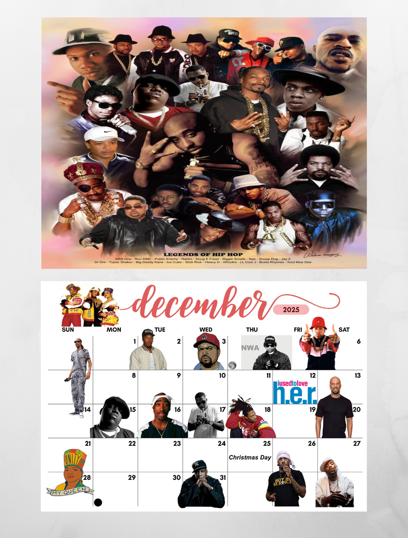 90's Hip-Hop Wall Calendar 2027 - Jays Calendars