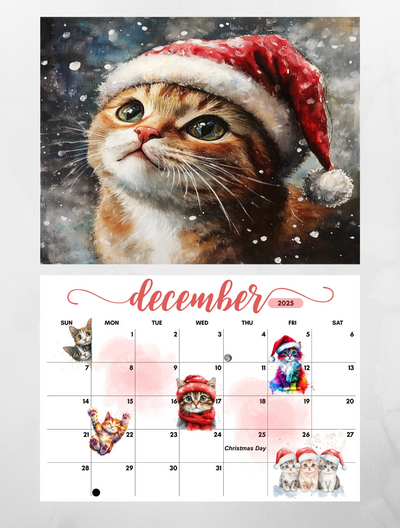 Cats wall calendar 2025