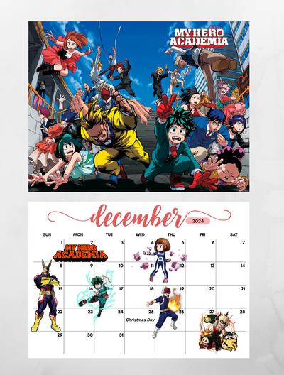 My Hero Academia 2024 Wall Calendar