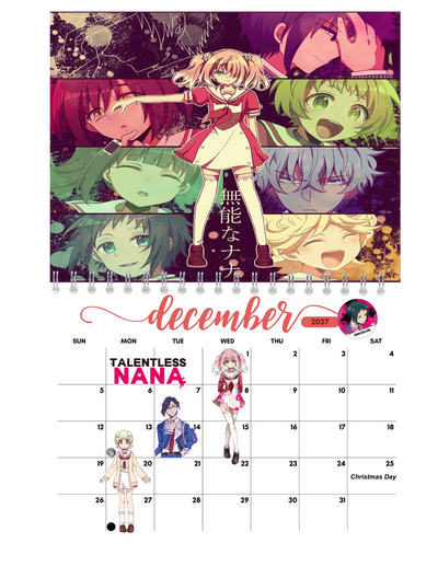 Talentless Nana Wall Calendar 2027 packaging — 2027 wall calendar ships flat in rigid mailer with Fragile Do Not Bend label and thank-you card, by Jays Calendars