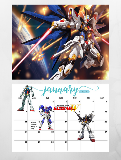 Gundam Wall Calendar 2024