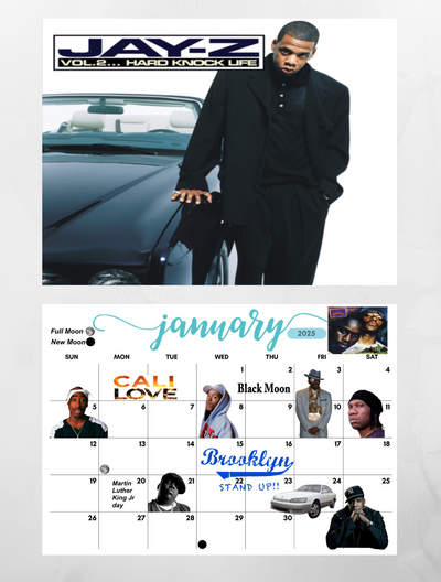 90’s HIP-HOP 2025 Wall Calendar