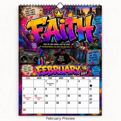 Words of Power 2027 Wall Calendar — 12 Months of Bold Art & Daily Motivation