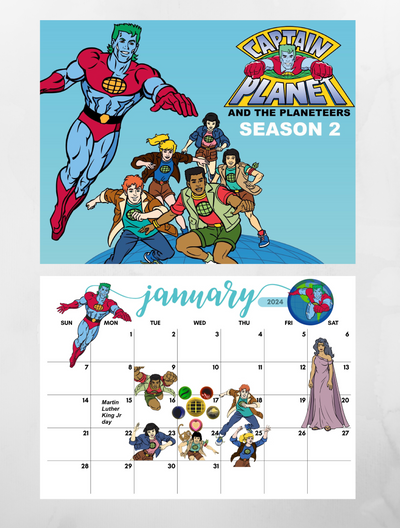 90’s Cartoons 2024 Wall Calendar