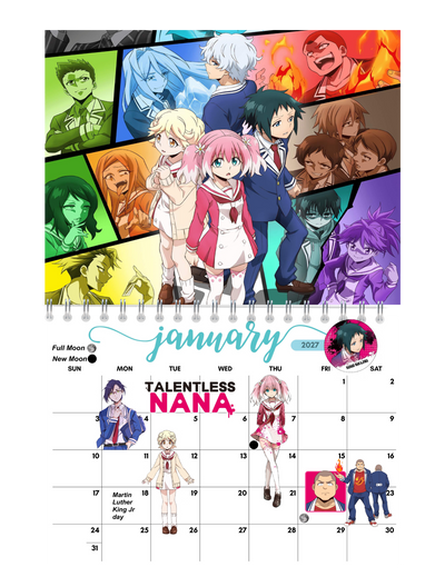 Talentless Nana Wall Calendar 2027 monthly artwork page preview — 2027 themed wall calendar by Jays Calendars