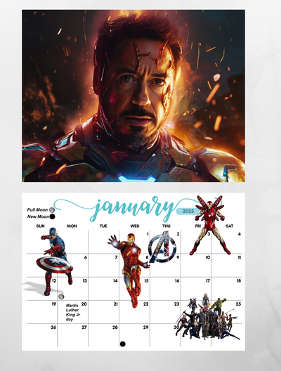 Avengers Endgame Wall Calendar 2025